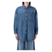 Dameskleding Shirts Golfito Wash Ss25 Ralph Lauren , Blue , Dames