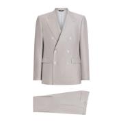 Rose Double-Breasted Suit Dolce & Gabbana , Beige , Heren