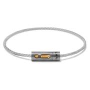 Geperforeerde Kabelarmband Le Gramme , Gray , Unisex