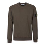 Casual Katoenen Sweatshirt voor Mannen Stone Island , Green , Heren