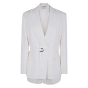 Getailleerde jas in pakstijl Brunello Cucinelli , White , Dames