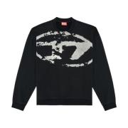 Zwarte Sweater Collectie Diesel , Black , Heren