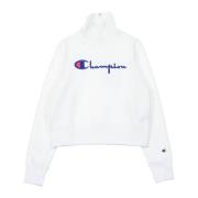 Witte Turtle Neck Sweatshirt voor Vrouwen Champion , White , Dames