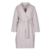 Handgemaakte Korte Wollen Jas Max Mara , Beige , Dames