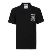 Polo Shirt met Teddy Bear Moschino , Black , Heren