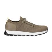 Heren sneaker van stof en leer | zand Doucal's , Beige , Heren