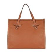 Bubble Leather Shopping Bag Marcella Gianni Chiarini , Brown , Dames