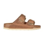 Arizona Big Leren Sandaal Birkenstock , Brown , Dames