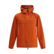 Verstelbare Hoodie met Dubbele Rits Moncler , Orange , Heren