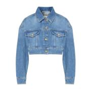 Stijlvolle Denim Jack Elisabetta Franchi , Blue , Dames