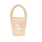 Vanilla Witte Bucket Tas met Gouden Details Patou , White , Dames