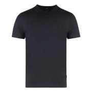 Slim Fit Katoenen Crew-Neck T-Shirt Hugo Boss , Black , Heren