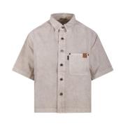 Hazelnoot Olijf Shirt Haikure , Beige , Dames