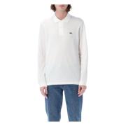 Klassieke Lange Mouw Polo Shirt Lacoste , White , Heren