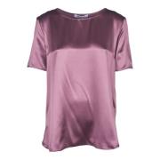 Zijden korte mouwen blouse Max Mara , Purple , Dames