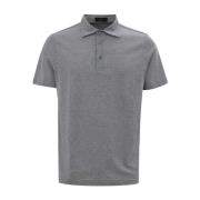 Klassieke Grijze Polo Shirt Gemaakt in Italië Corneliani , Gray , Here...