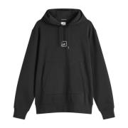 Zwarte Hoodie Sweatshirt Katoen Regular Fit C.p. Company , Black , Her...