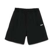 Zwarte Zomer Shorts voor Mannen Msgm , Black , Heren