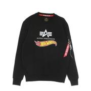 Hot Wheels Flag Sweater Heren Alpha Industries , Black , Heren