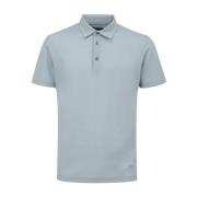 Blauw Polo Shirt Klassiek Korte Mouw Corneliani , Blue , Heren