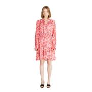 Rode Jurk met Gerimpelde Mouwen RUE de Femme , Red , Dames