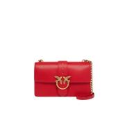 Love tas met metalen gesp Pinko , Red , Dames