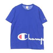 Blauw Crewneck T-shirt voor mannen Champion , Blue , Heren