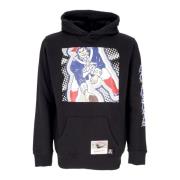 NFL Groot Gezicht Hoodie Zwart Mitchell & Ness , Black , Heren