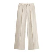 Wijde Pijp Chino Broek Woolrich , Beige , Dames