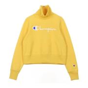 Gele Turtle Neck Sweatshirt voor Vrouwen Champion , Yellow , Dames