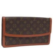 Pre-owned Canvas clutches Louis Vuitton Vintage , Brown , Dames