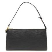 Pre-owned Leather clutches Louis Vuitton Vintage , Black , Dames