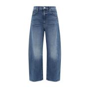 Klassieke Mid-Rise Jeans met Vijf Zakken Mother , Blue , Dames