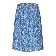 Tijdloze Paisley Midi Rok in Crème Lollys Laundry , Blue , Dames