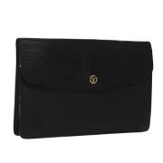 Pre-owned Leather clutches Louis Vuitton Vintage , Black , Dames