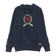 Crest Hoodie Vrouwen Donker Saffier Tommy Hilfiger , Blue , Dames