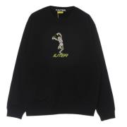 Zwarte Skeleton Crewneck Sweatshirt Lange Mouw Iuter , Black , Heren