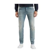 Tapered Desert Sand Finish Jeans Cast Iron , Blue , Heren