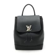 Pre-owned Leather backpacks Louis Vuitton Vintage , Black , Dames