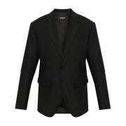 Blazer met wollen afwerking Dsquared2 , Black , Heren