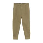 Groene Tapered Chino's met Klepzakken PT Torino , Green , Heren