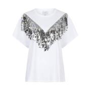 T-shirt met franje Dante 6 , White , Dames