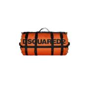 Oranje Cordura Tas met Lint Handvatten Dsquared2 , Orange , Heren