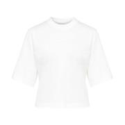 Geborduurd Jersey T-shirt Pinko , White , Dames