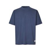 Moderne Scandinavische Stijl Pigment T-shirt Samsøe Samsøe , Blue , He...