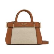 Mini Satchel Handtassen Guess , Brown , Dames