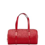 Pre-owned Leather handbags Louis Vuitton Vintage , Red , Dames