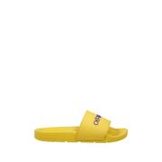 Donkerblauwe Boekachtige Slider Off White , Yellow , Heren