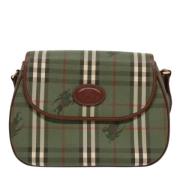 Pre-owned Canvas shoulder-bags Burberry Vintage , Green , Dames