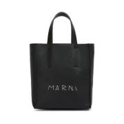 Zachte Mini Tas met Afneembare Band Marni , Black , Dames